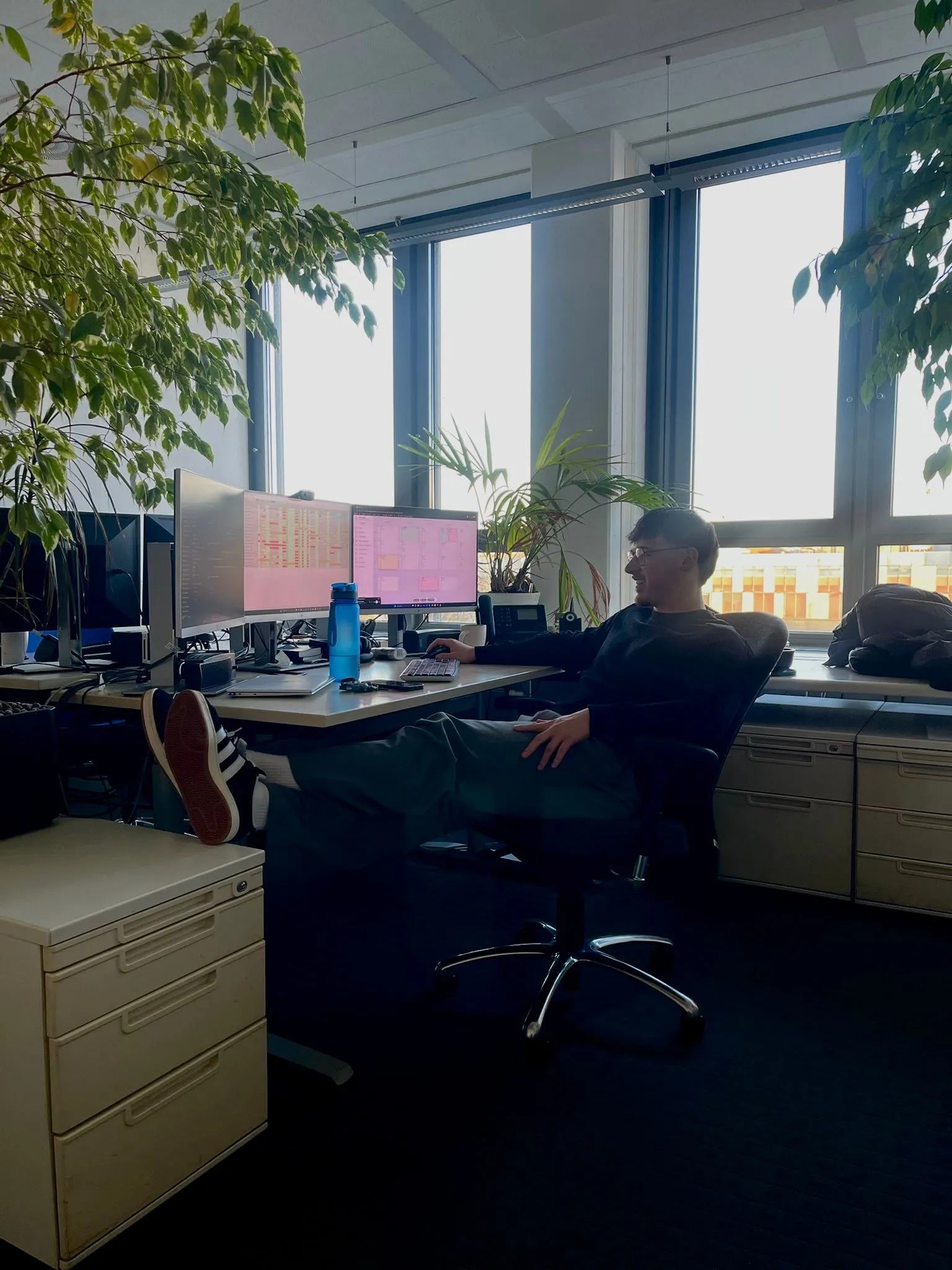 David bei der Arbeit